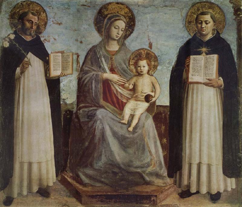 Fra Beato Madonna and Child with St Dominic and St Thomas of Aquinas China oil painting art